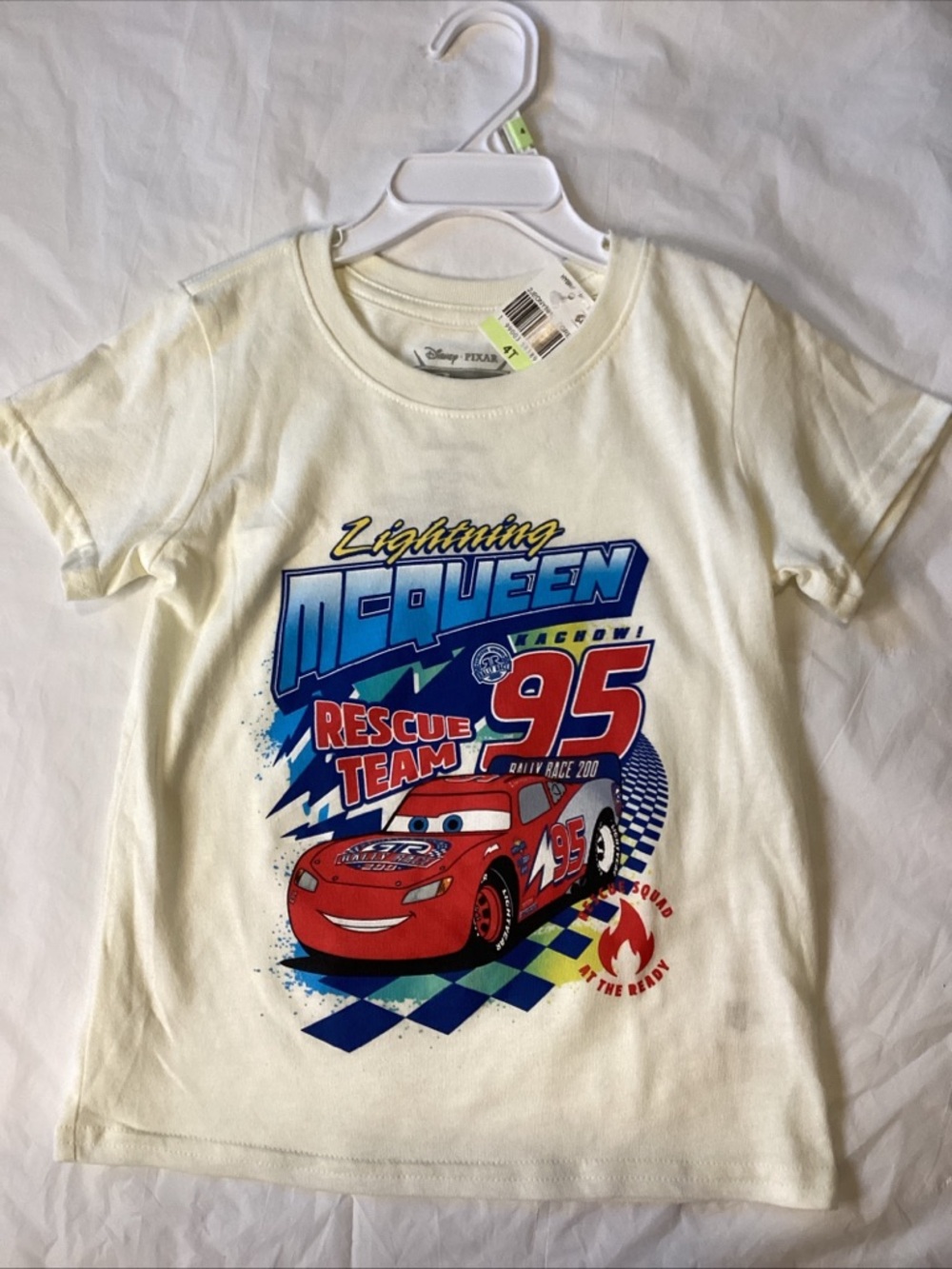Disney Lightning McQueen Tee - Cream, Red, Blue